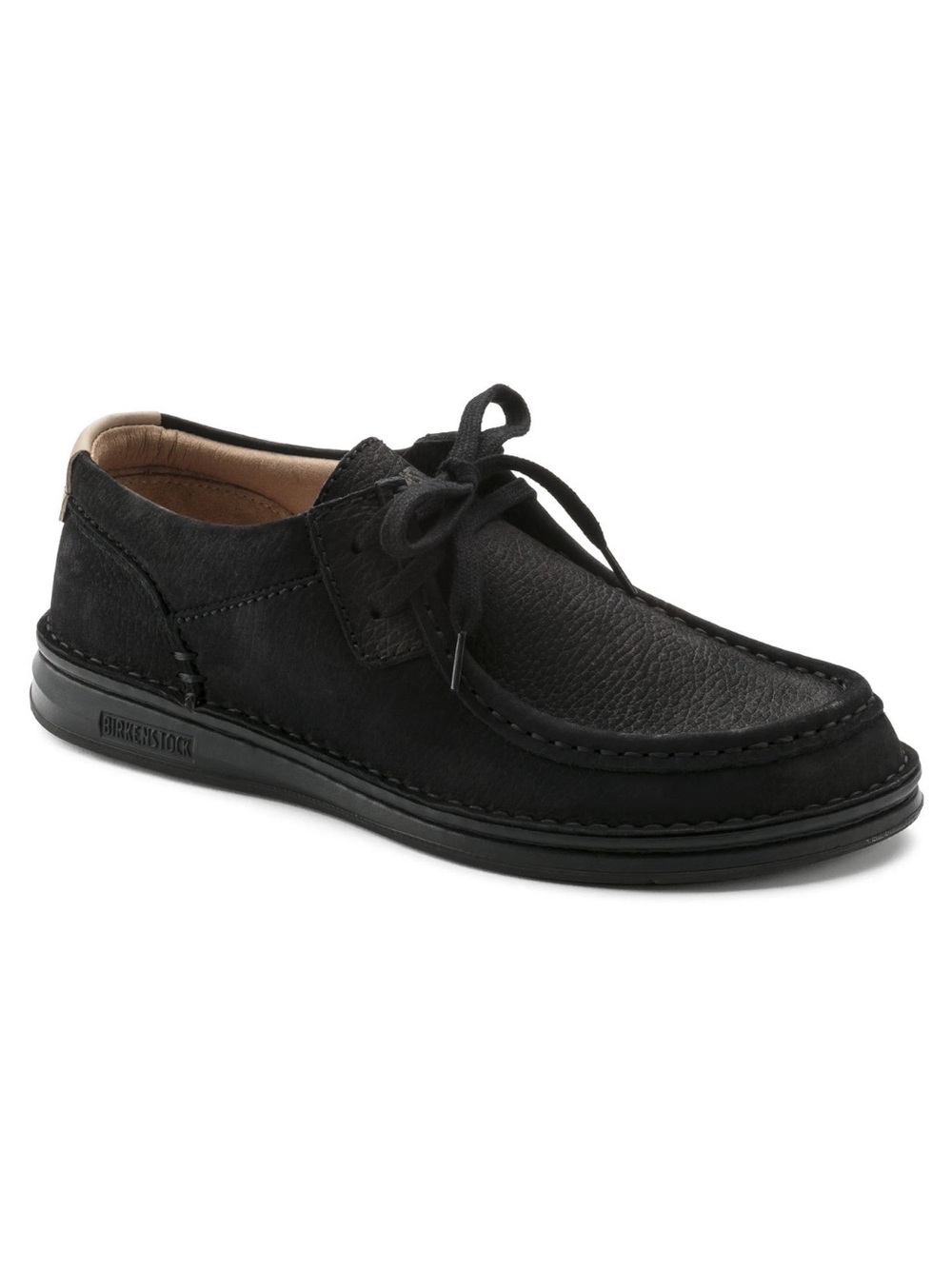 Birkenstock Pasadena nubuck leather  shoes moccasin style black sz M 12